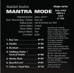 Abdullah Ibrahim – Mantra Mode CD - Görsel 3