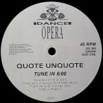 Quote Unquote – Tune In 12'' Maxi Single Plak (Techno) - Görsel 3