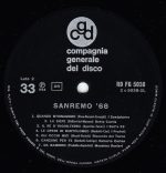 San Remo '68 LP Plak - Görsel 4