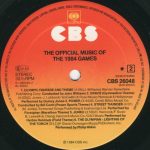 The Official Music Of The 1984 Games LP Plak - Görsel 3