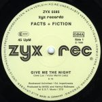 Facts & Fiction – Give Me The Night 12'' Maxi Single Plak - Görsel 3