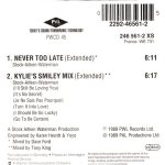 Kylie Minogue – Never Too Late 3 Inch CD Single - Görsel 2