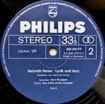 Heinrich Heine, Attila Zoller – Lyrik Und Jazz LP Plak - Görsel 4