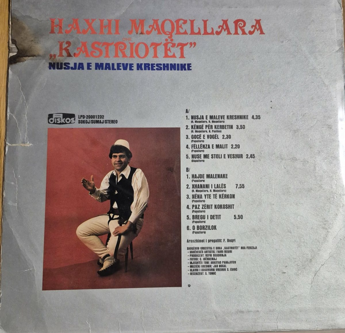 Haxhi Maqellara – Nusja E Maleve Kreshnike LP Plak - Görsel 2