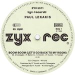 Paul Lekakis – Boom Boom (Let's Go Back To My Room) 12'' Maxi Single - Görsel 3