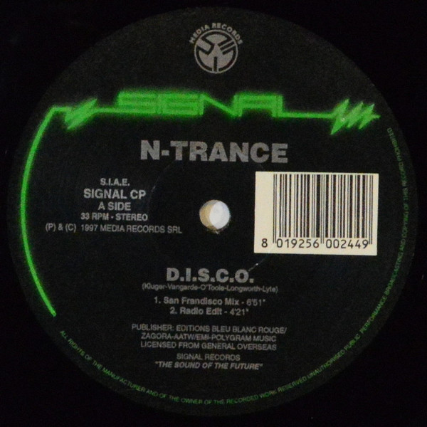 N-Trance – D.I.S.C.O. 12'' Maxi Single (Trance)