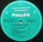 Jacques Brel – N° 5 10'' LP Plak - Görsel 4
