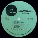 Jane Birkin And Serge Gainsbourg – Je T'Aime - Beautiful Love LP Plak - Görsel 4