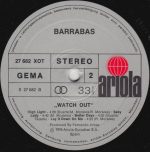 Barrabas – Watch Out LP Plak - Görsel 4