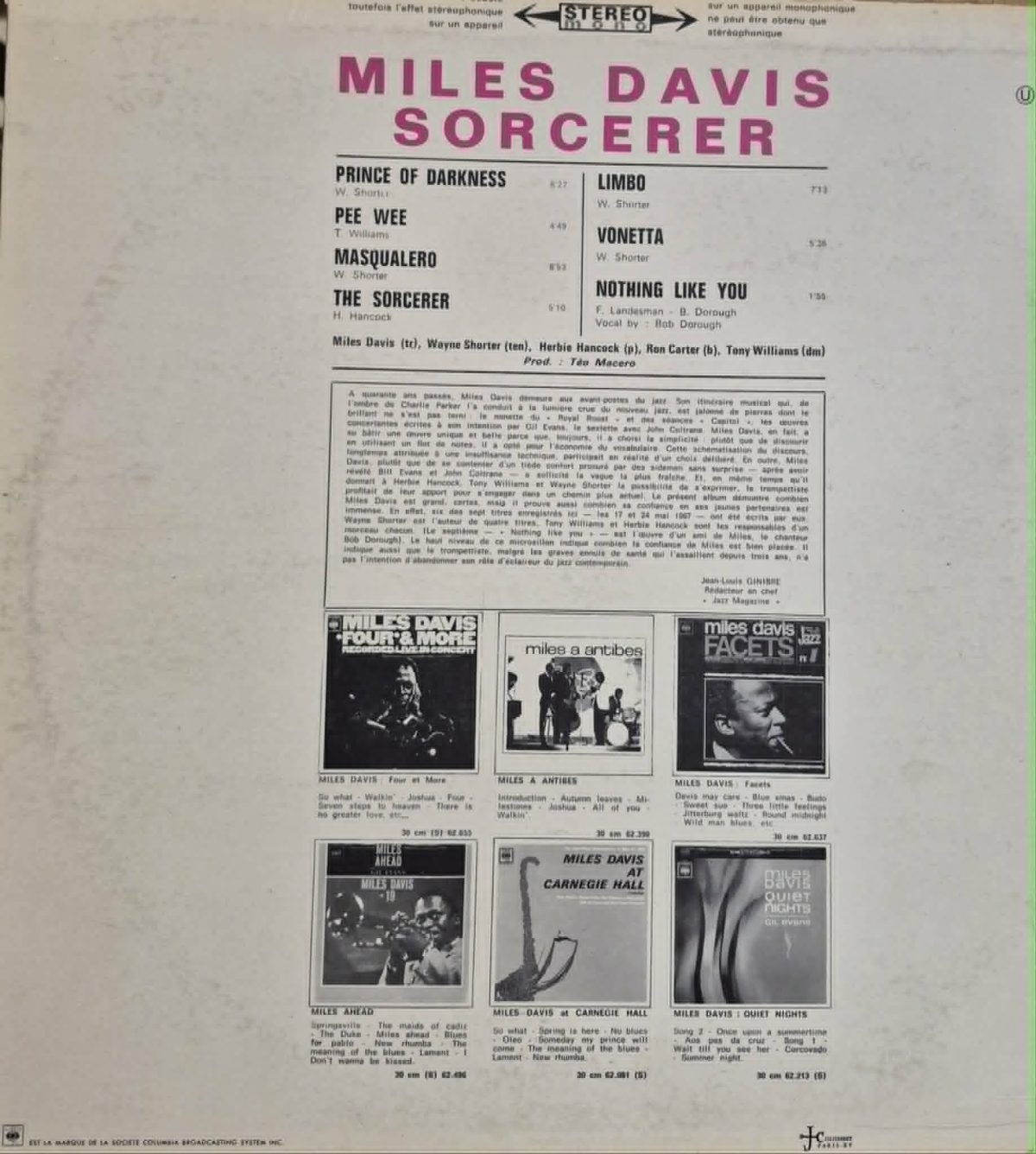 Miles Davis – Sorcerer LP Plak - Görsel 2