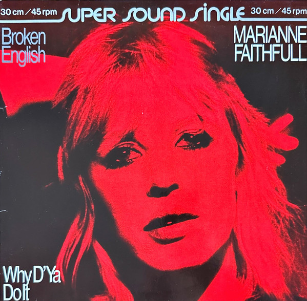 Marianne Faithfull – Broken English 12'' Maxi Single Plak