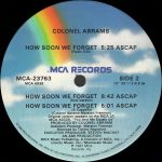 Colonel Abrams – How Soon We Forget (Extended Version) 12'' Maxi Single Plak (Early House) - Görsel 4