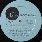 To Sir, With Love Original Motion Picture Soundtrack LP Plak - Görsel 3