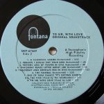 To Sir, With Love Original Motion Picture Soundtrack LP Plak - Görsel 4