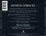 Henryk Górecki, Kronos Quartet – Already It Is Dusk, String Quartet No. 1, Op. 62 / Quasi Una Fantasia, String Quartet No. 2, Op. 64 CD - Görsel 2