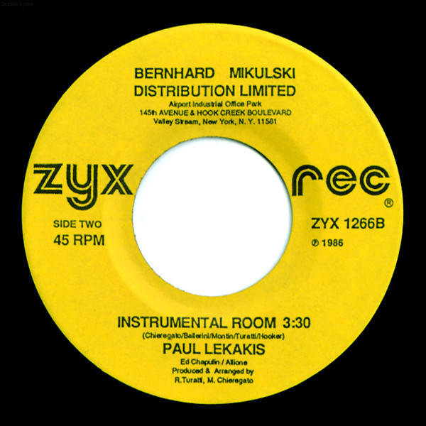 Paul Lekakis – Boom Boom (Let's Go Back To My Room) 45lik Plak (Italo Disco)