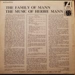 Herbie Mann – The Family Of Mann (The Music Of Herbie Mann) LP Plak - Görsel 2