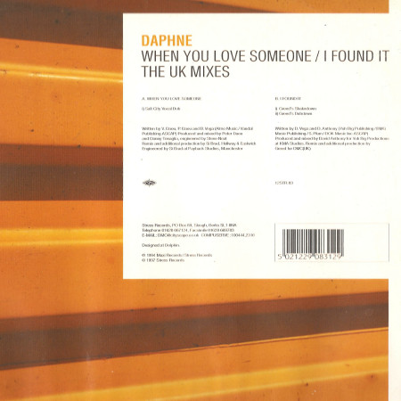 Daphne – When You Love Someone / I Found It (The UK Mixes) 12'' Maxi Single Plak (Early House)