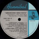 Nino Rota – Amarcord Nino Rota = I Remember Nino Rota LP Plak - Görsel 5