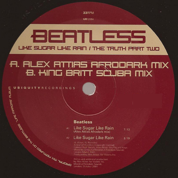 Beatless – Like Sugar Like Rain / The Truth Part Two 12'' Maxi Single Plak (Future Jazz)