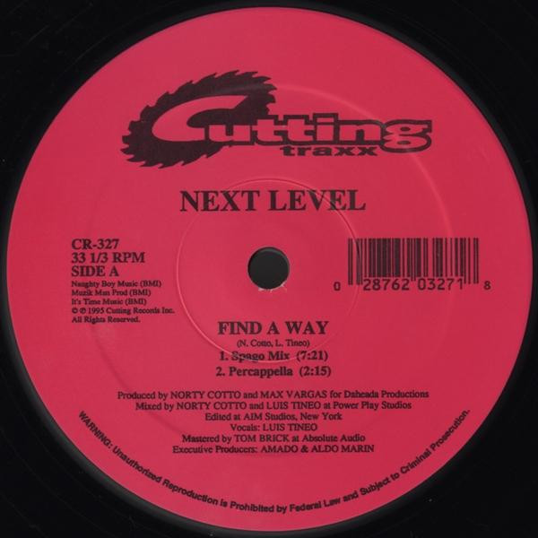 Next Level – Find A Way 12'' Maxi Single Plak (House)