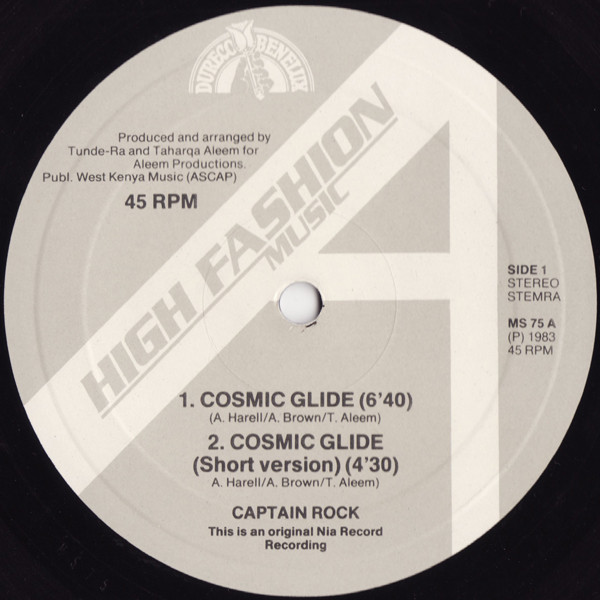 Captain Rock – Cosmic Glide 12'' Maxi Single Plak