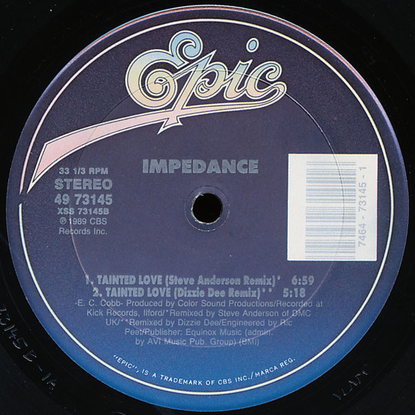 Impedance – Tainted Love 12” Maxi Single Plak