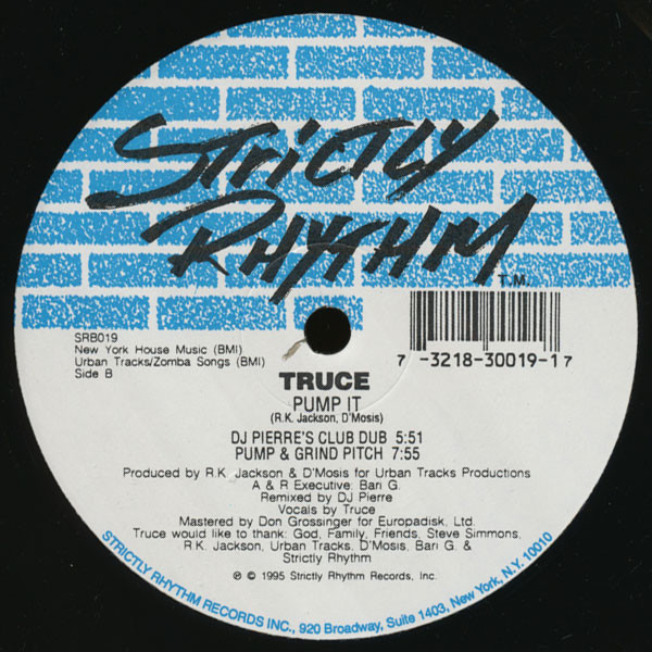 Truce – Pump It 12'' Maxi Single Plak (Early House)