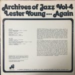 Lester Young – Archives Of Jazz Vol-4 Lester Young...Again LP Plak - Görsel 2