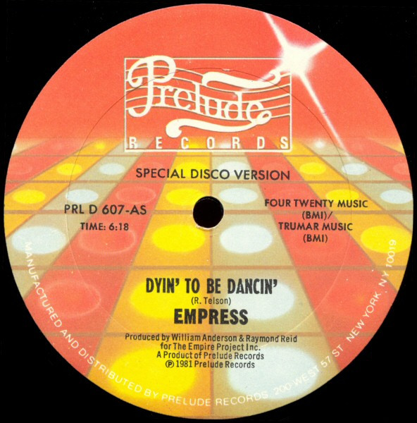 Empress – Dyin' To Be Dancin' 12'' Maxi Single Plak