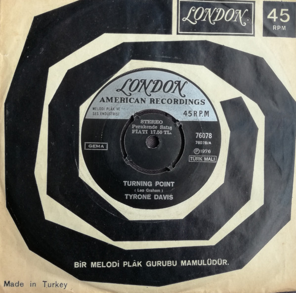 Tyrone Davis – Turning Point / Don't Let It Be Too Late 45lik Plak