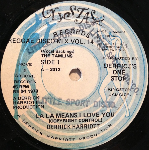 Derrick Harriott – La La Means I Love You 12'' Maxi Single Plak