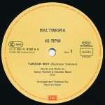 Baltimora – Tarzan Boy (Summer Version) 12'' Maxi Single Plak - Görsel 3