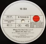 16 Bit – Where Are You? 12'' Maxi Single Plak - Görsel 3