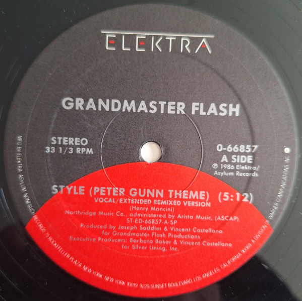 Grandmaster Flash – Style (Peter Gunn Theme) 12'' Maxi Single Plak