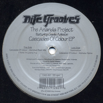 The Ananda Project Featuring Gaelle Adisson – Cascades Of Colour EP 12'' Maxi Single Plak (House)