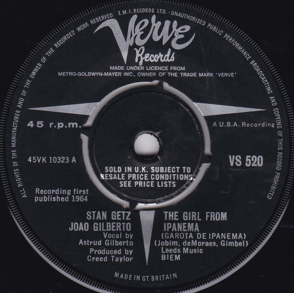 Stan Getz / João Gilberto – The Girl From Ipanema 45lik Plak