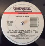 Karen J. Ann – We All Need Love 12'' Maxi Single Plak (Early House) - Görsel 2