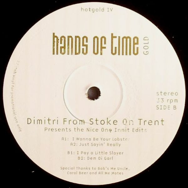 Dimitri From Stoke On Trent – The Nice One Innit Edits 12'' Maxi Single Plak