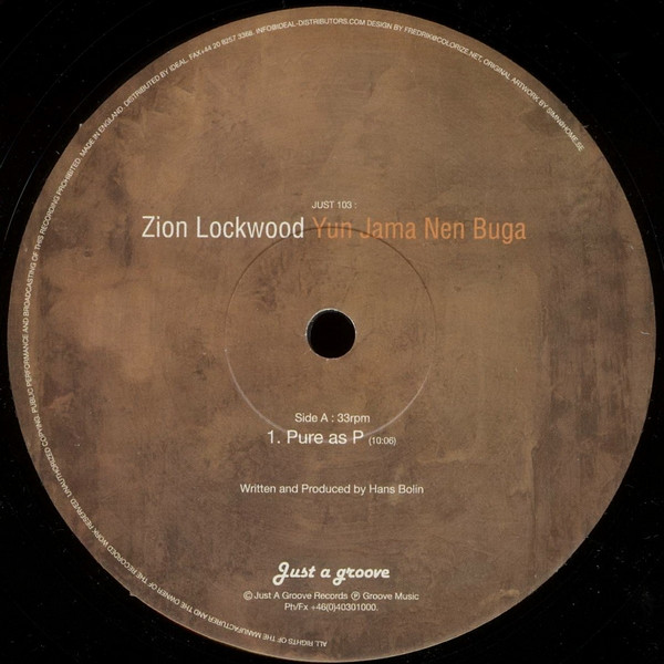 Zion Lockwood – Yun Jama Nen Buga 12'' Maxi Single Plak (House)