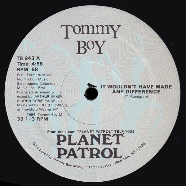 Planet Patrol – It Wouldn't Have Made Any Difference / Don't Tell Me 12'' Maxi Single Plak (Electro)