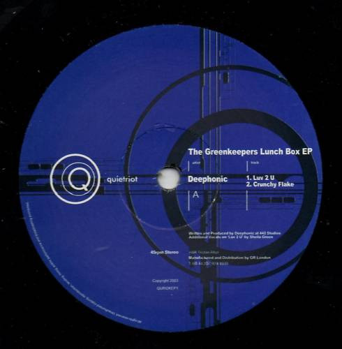 Deephonic – The Greenkeepers Lunch Box EP 12'' Maxi Single Plak (House)