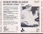 Nusrat Fateh Ali Khan – En Concert À Paris Vol. 1 CD - Görsel 2