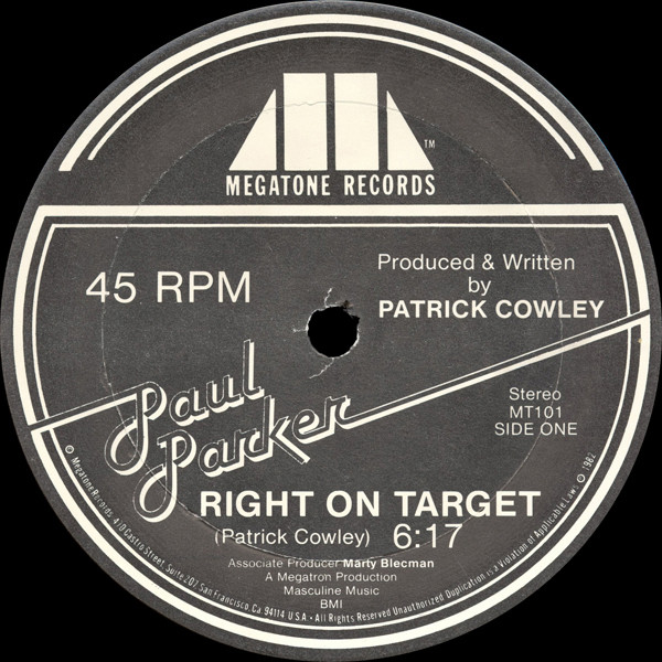 Paul Parker – Right On Target 12'' Maxi Single Plak