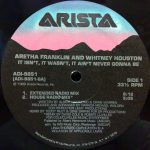 Aretha Franklin & Whitney Houston – It Isn't, It Wasn't, It Ain't Never Gonna Be 12'' Maxi Single Plak - Görsel 3