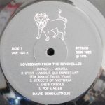 David Scholastique – With Love From The Seychelles LP Plak - Görsel 3