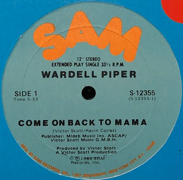 Wardell Piper – Come On Back To Mama 12'' Maxi Single Plak