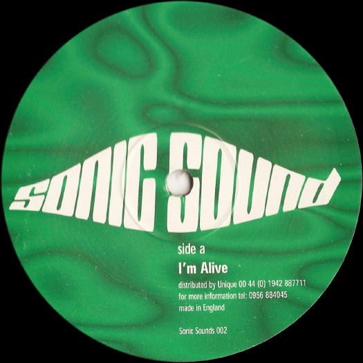 Sonic Sound – I'm Alive 12'' Maxi Single Plak (Electronic)