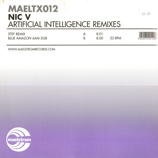 Nic V – Artificial Intelligence Remixes 12'' Maxi Single Plak (Progressive Trance)