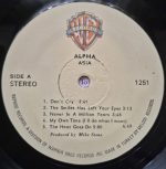 Asia – Alpha LP Plak - Görsel 3